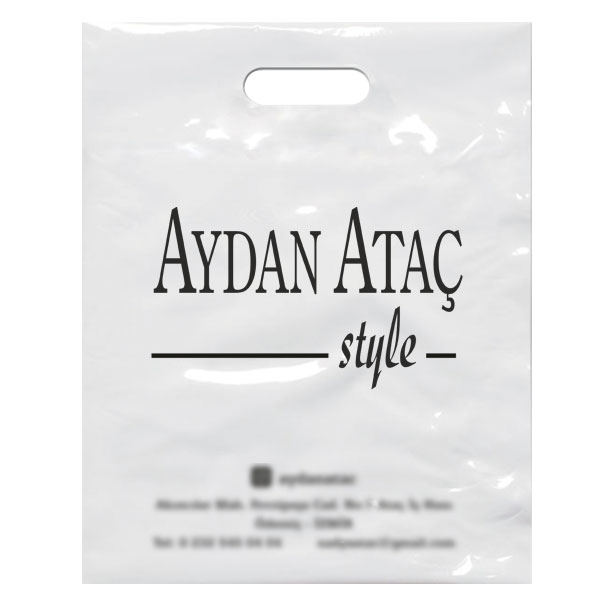 Beyaz Baskılı Mağaza Poşeti – Aydan Ataç Style